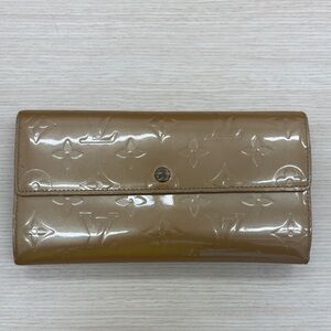Louis Vuitton Tan Vernis Monogram Patent Continental Wallet